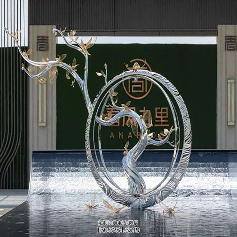圓圈雕塑供求，噴泉雕塑，不銹鋼圓圈雕塑優(yōu)選